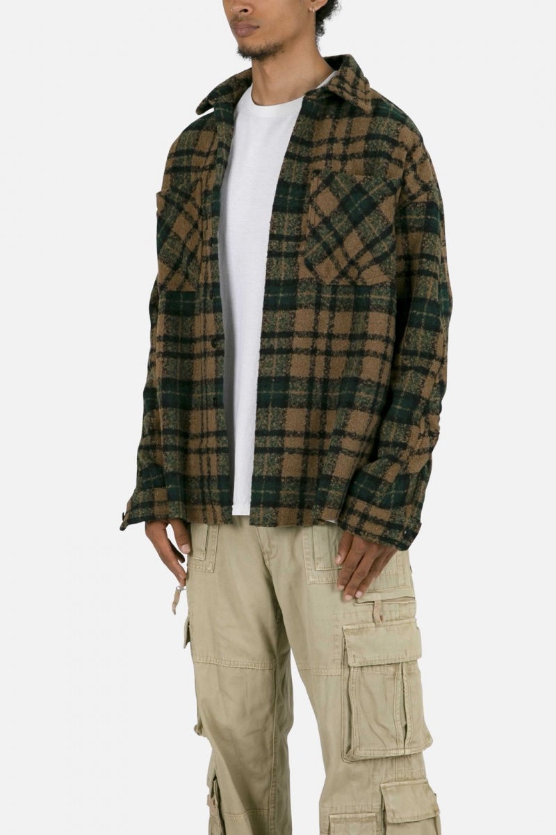 Chemises Mnml Heavyweight Woven Flannel Green/Black Homme | HXD-5898594