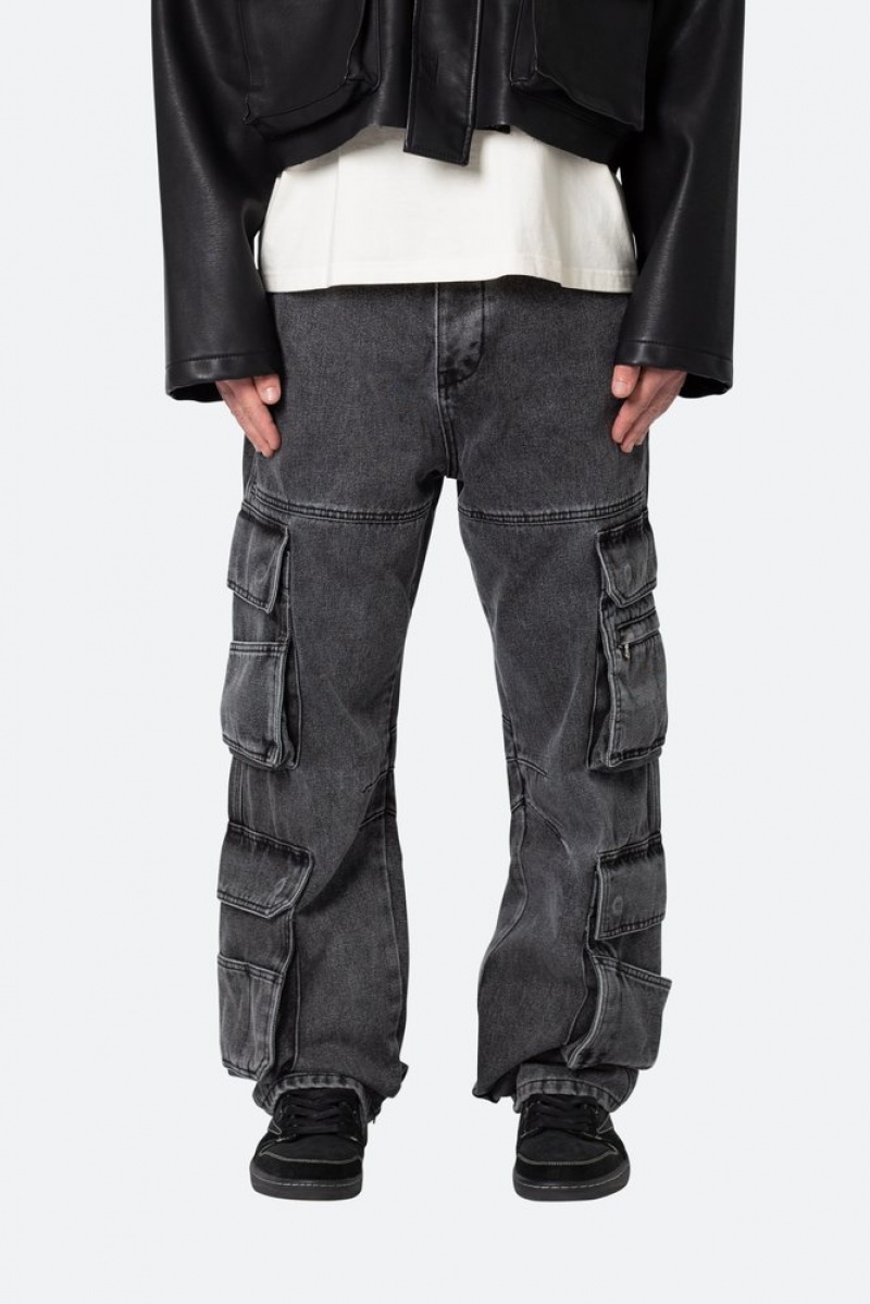 Baggy Denim Mnml Ultra Baggy Skate Cargo Denim Noir  | KXN-7848811