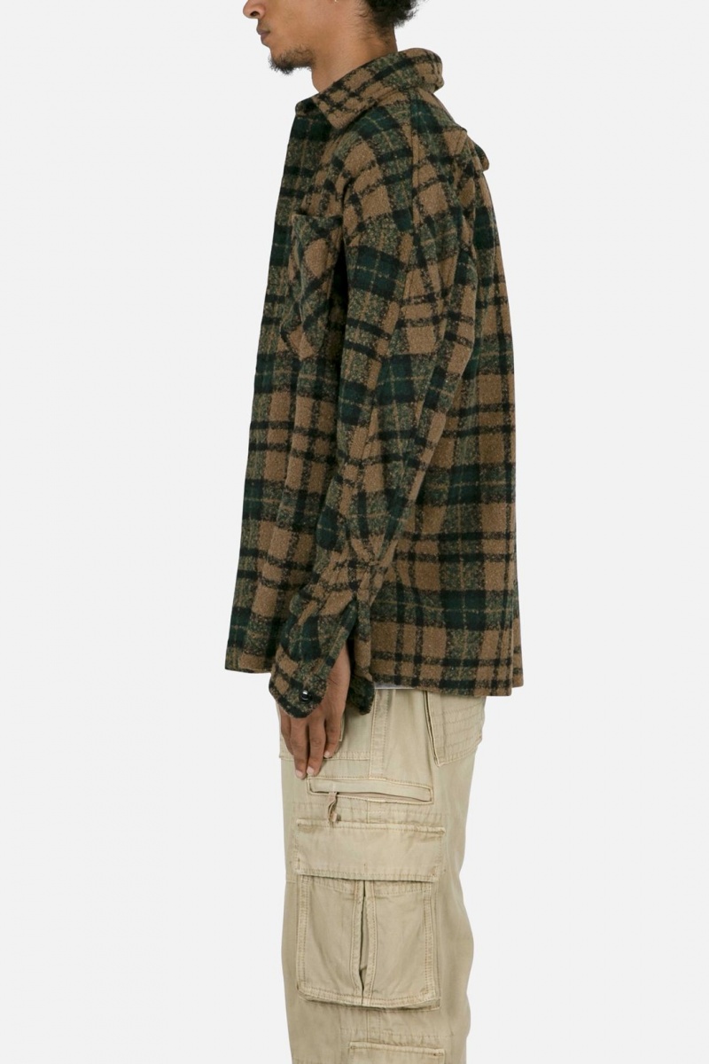 Chemises Mnml Heavyweight Woven Flannel Green/Black Homme | HXD-5898594