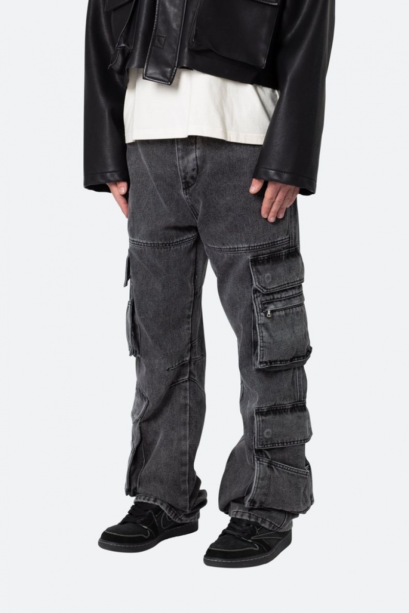 Baggy Denim Mnml Ultra Baggy Skate Cargo Denim Noir  | KXN-7848811