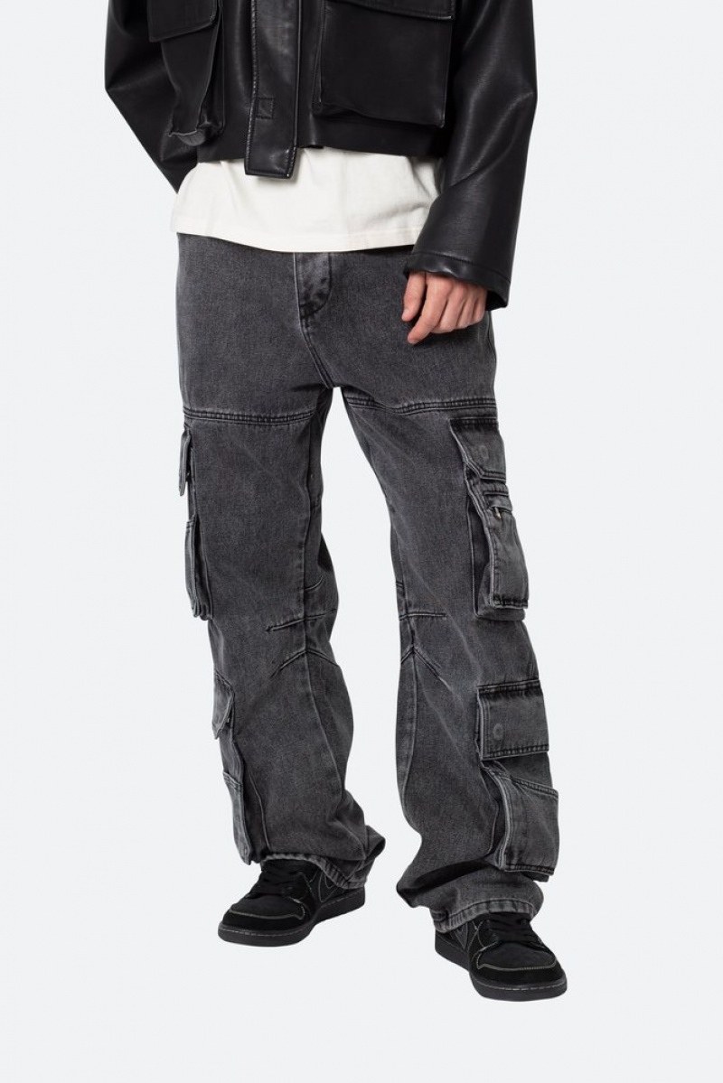 Baggy Denim Mnml Ultra Baggy Skate Cargo Denim Noir  | KXN-7848811