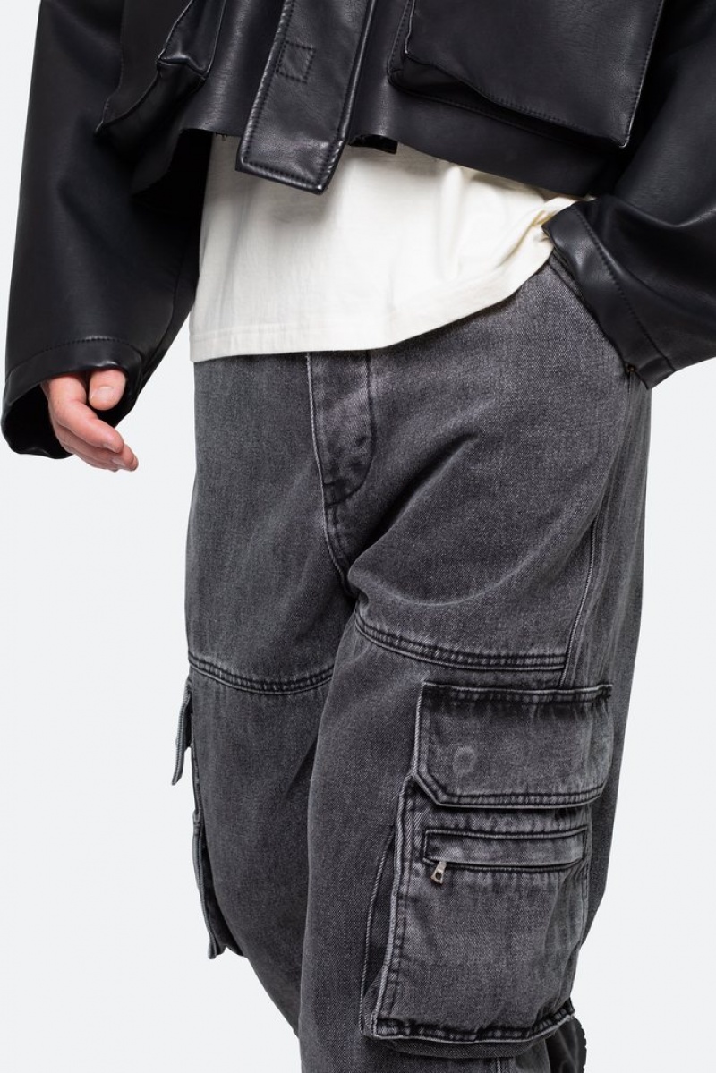 Baggy Denim Mnml Ultra Baggy Skate Cargo Denim Noir  | KXN-7848811