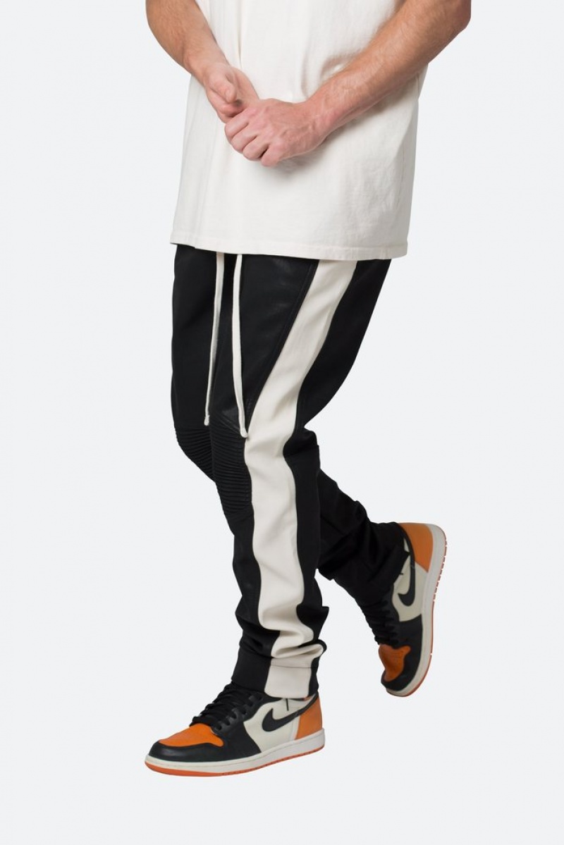 Pants & Chinos Mnml Cuir Moto Pants Black/White  | BBP-2697826