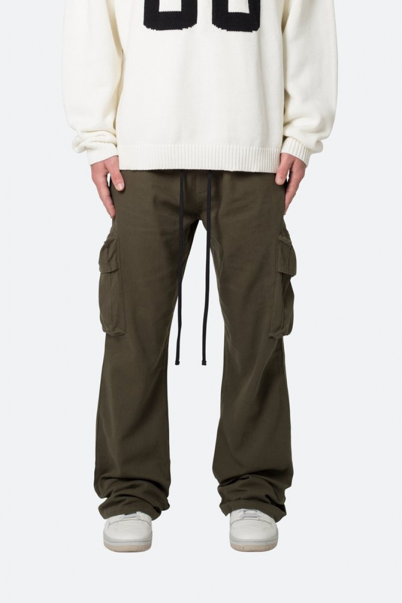 Cargos Mnml Drawcord Flare Cargo Pants Vert Olive  | FOX-6325735