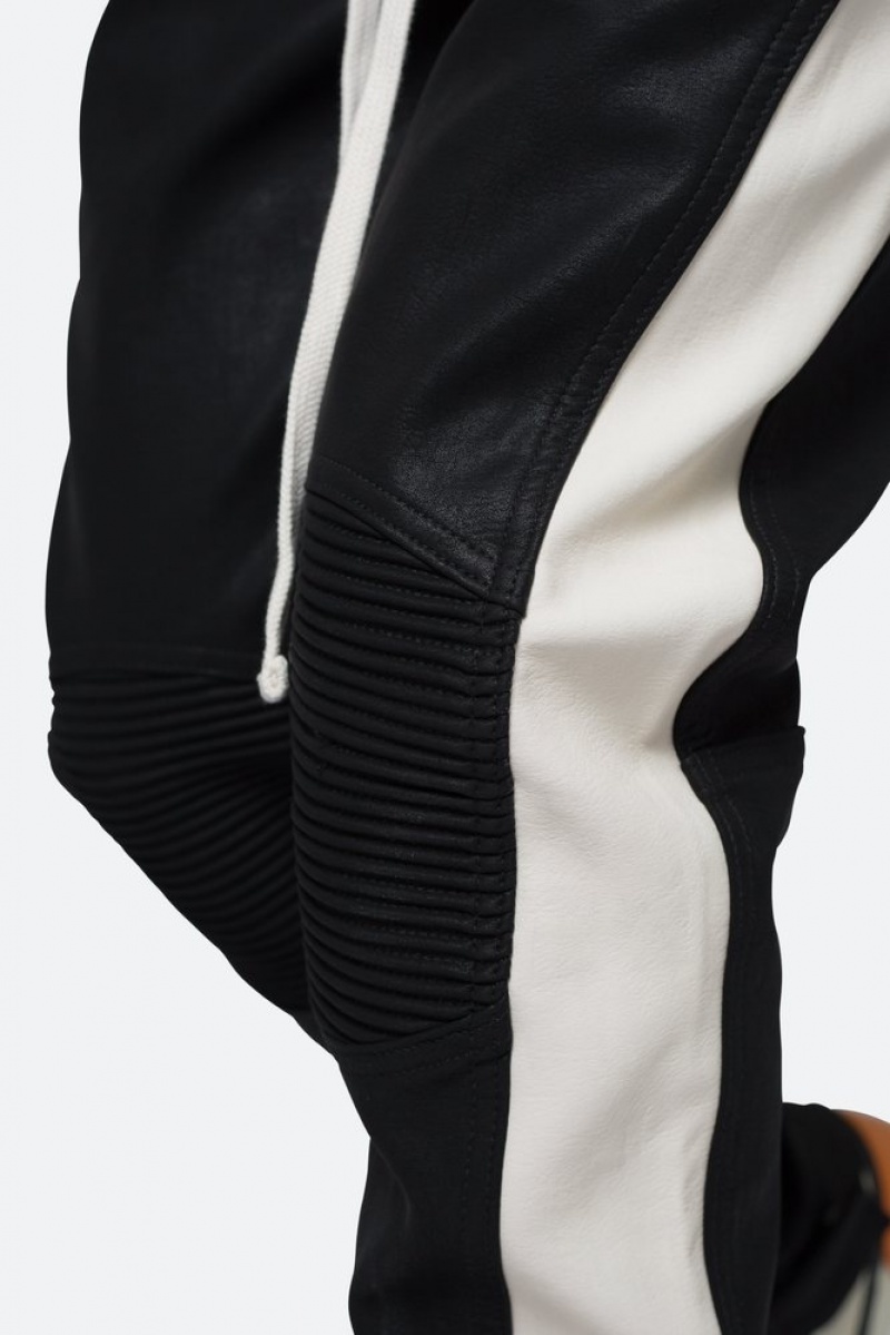 Pants & Chinos Mnml Cuir Moto Pants Black/White  | BBP-2697826