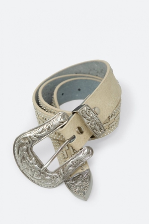 Ceintures Mnml Metal Studded Belt Blanche  | FLP-7255464