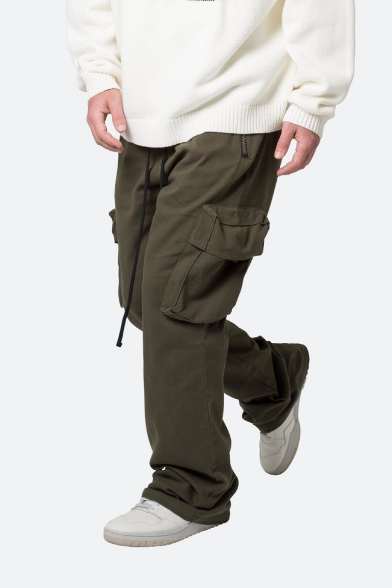 Cargos Mnml Drawcord Flare Cargo Pants Vert Olive  | FOX-6325735