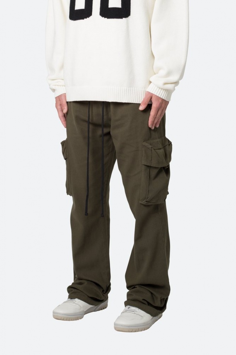 Cargos Mnml Drawcord Flare Cargo Pants Vert Olive  | FOX-6325735