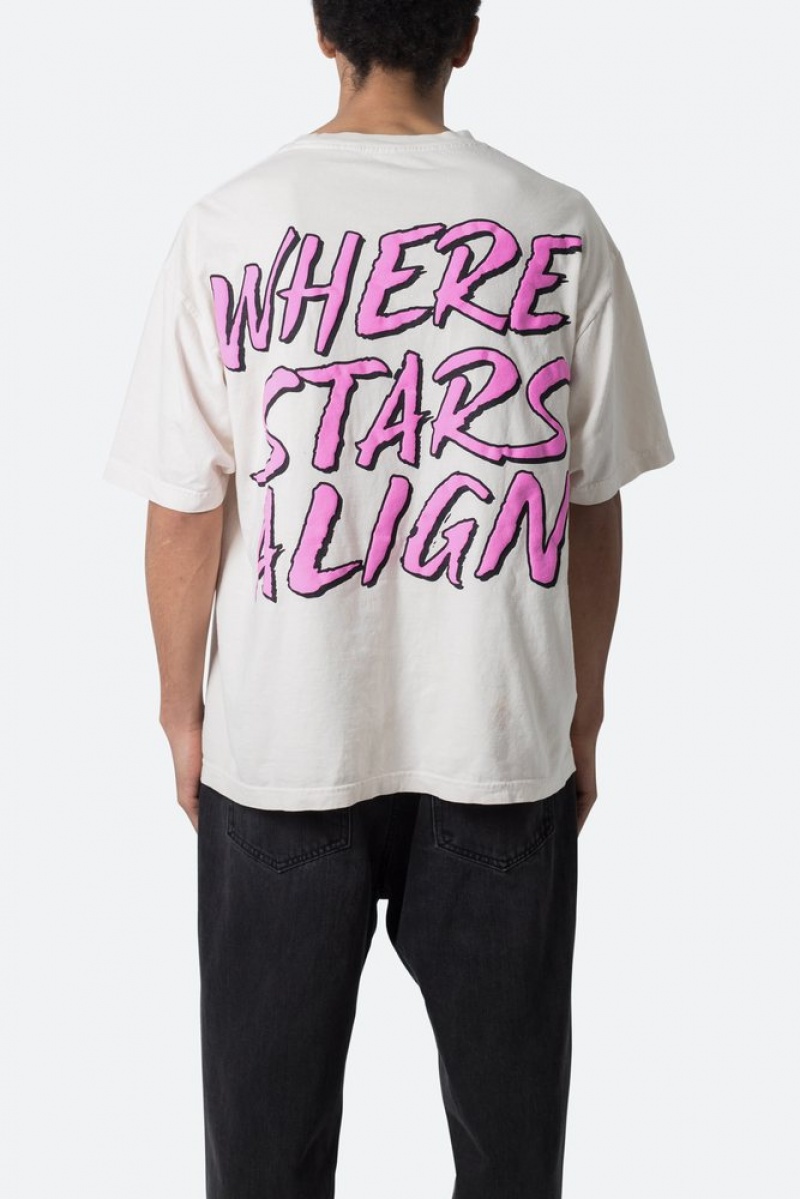 Tees Mnml Stars Align Tee Blanche  | RSR-2941406