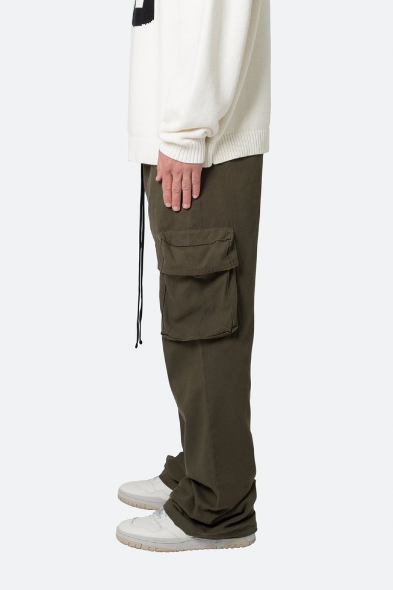 Cargos Mnml Drawcord Flare Cargo Pants Vert Olive  | FOX-6325735