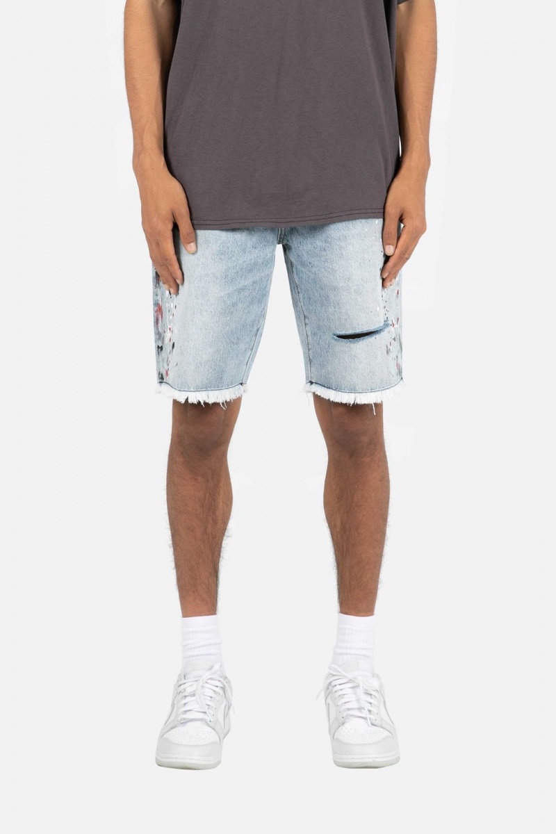 Jean Mnml R466 Denim Shorts Bleu Homme | YHM-6933709