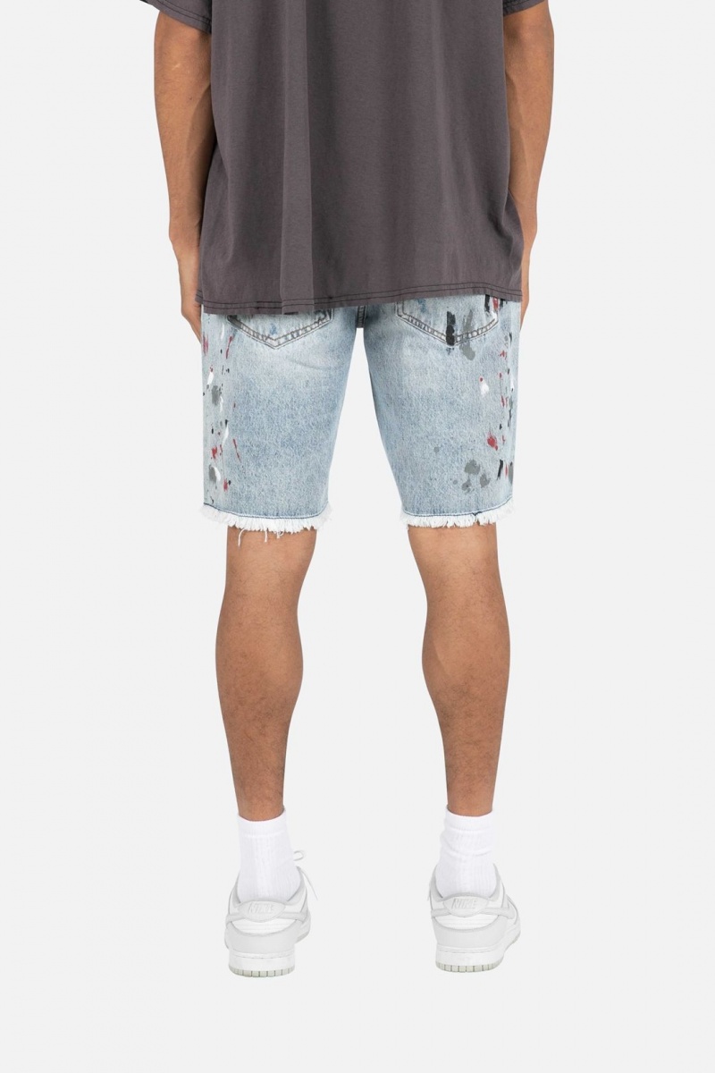 Jean Mnml R466 Denim Shorts Bleu Homme | YHM-6933709