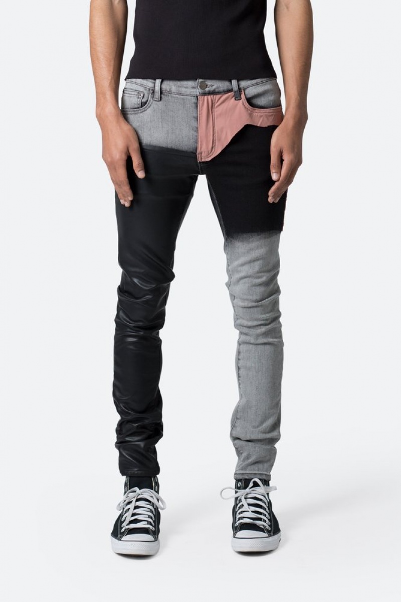 Skinny Denim Mnml X596 Patched Mince Denim Multi  | BNN-9225017