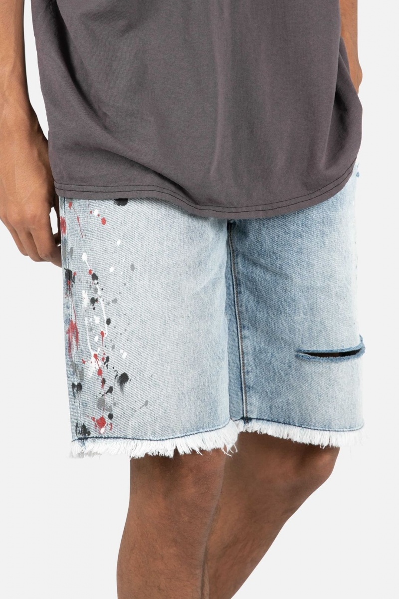 Jean Mnml R466 Denim Shorts Bleu Homme | YHM-6933709