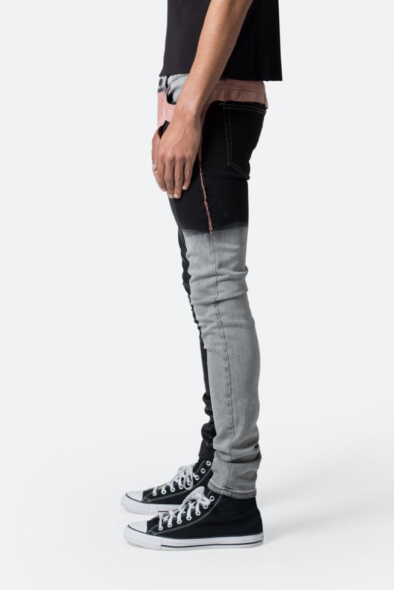 Skinny Denim Mnml X596 Patched Mince Denim Multi  | BNN-9225017