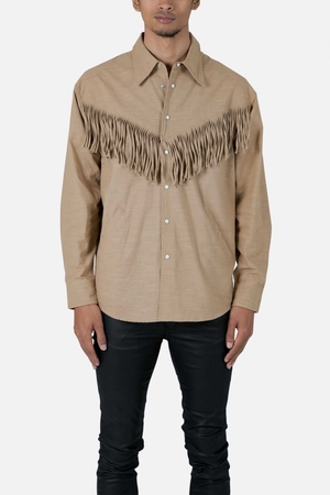 Chemises Mnml Fringe Western Shirt Tan  | BHF-5949087