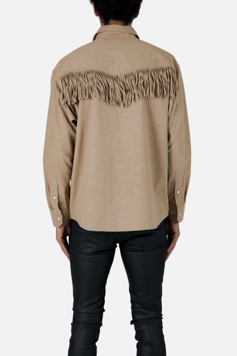 Chemises Mnml Fringe Western Shirt Tan  | BHF-5949087