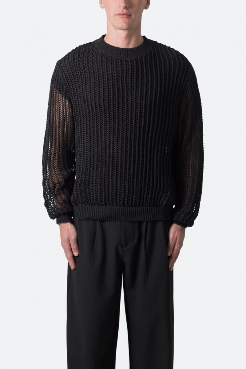 Sweats Mnml Mesh Knit Pull Noir  | CVQ-7257962