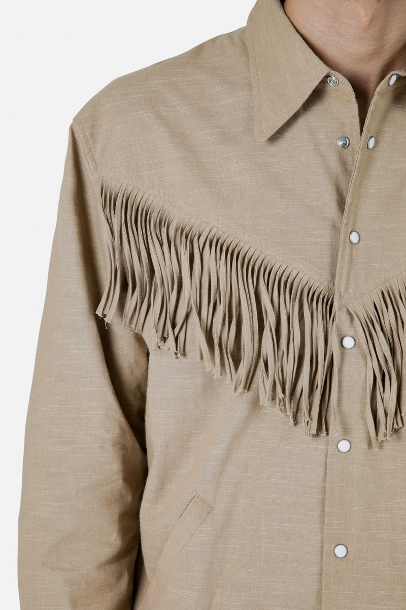 Chemises Mnml Fringe Western Shirt Tan  | BHF-5949087