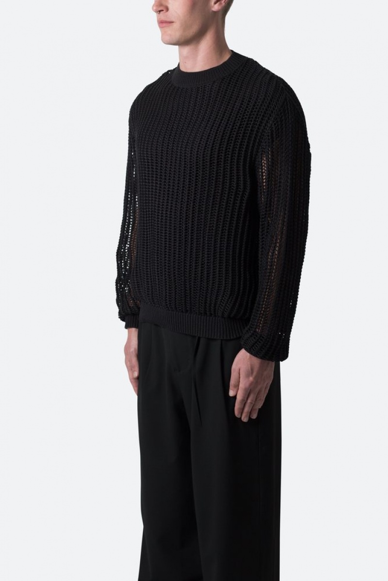 Sweats Mnml Mesh Knit Pull Noir  | CVQ-7257962