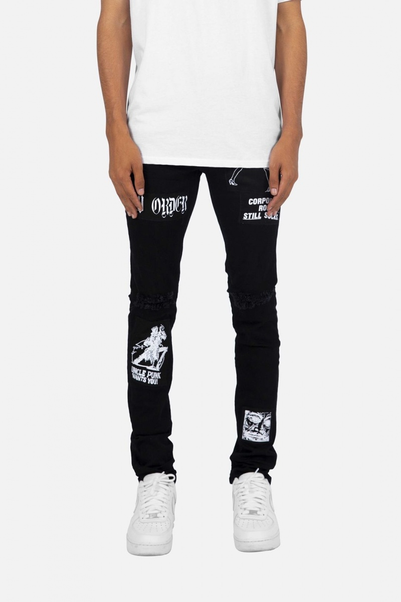 Skinny Denim Mnml X236 Mince Denim Noir Homme | CAQ-0341270