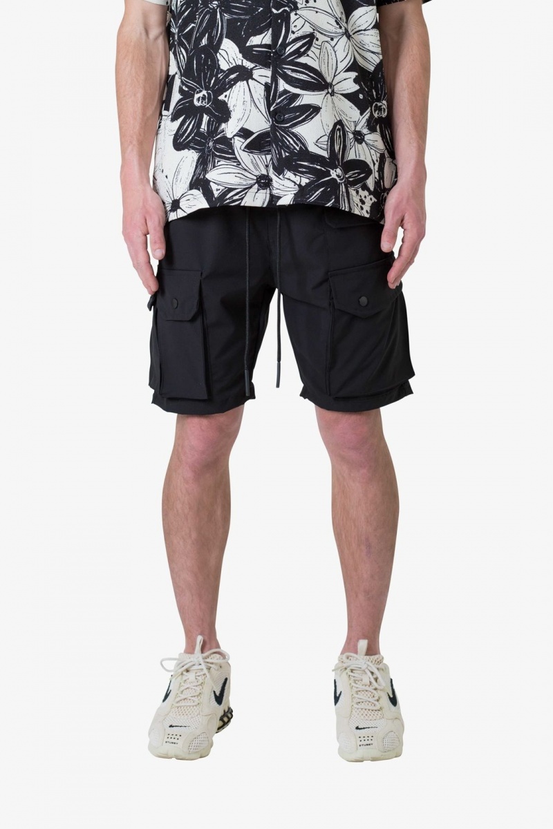 Short Mnml Triple Pocket Cargo Shorts Noir  | IOJ-8594936