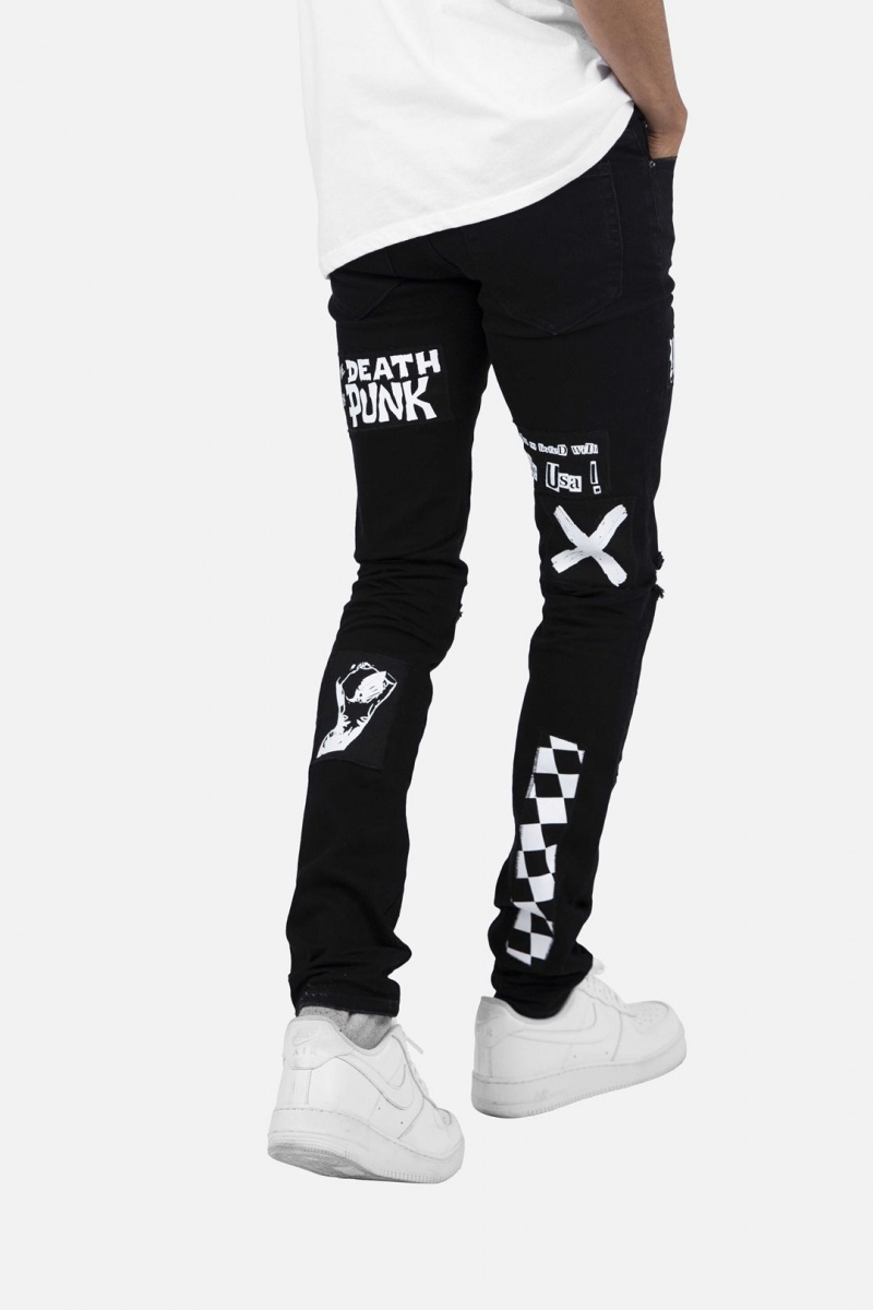 Skinny Denim Mnml X236 Mince Denim Noir Homme | CAQ-0341270