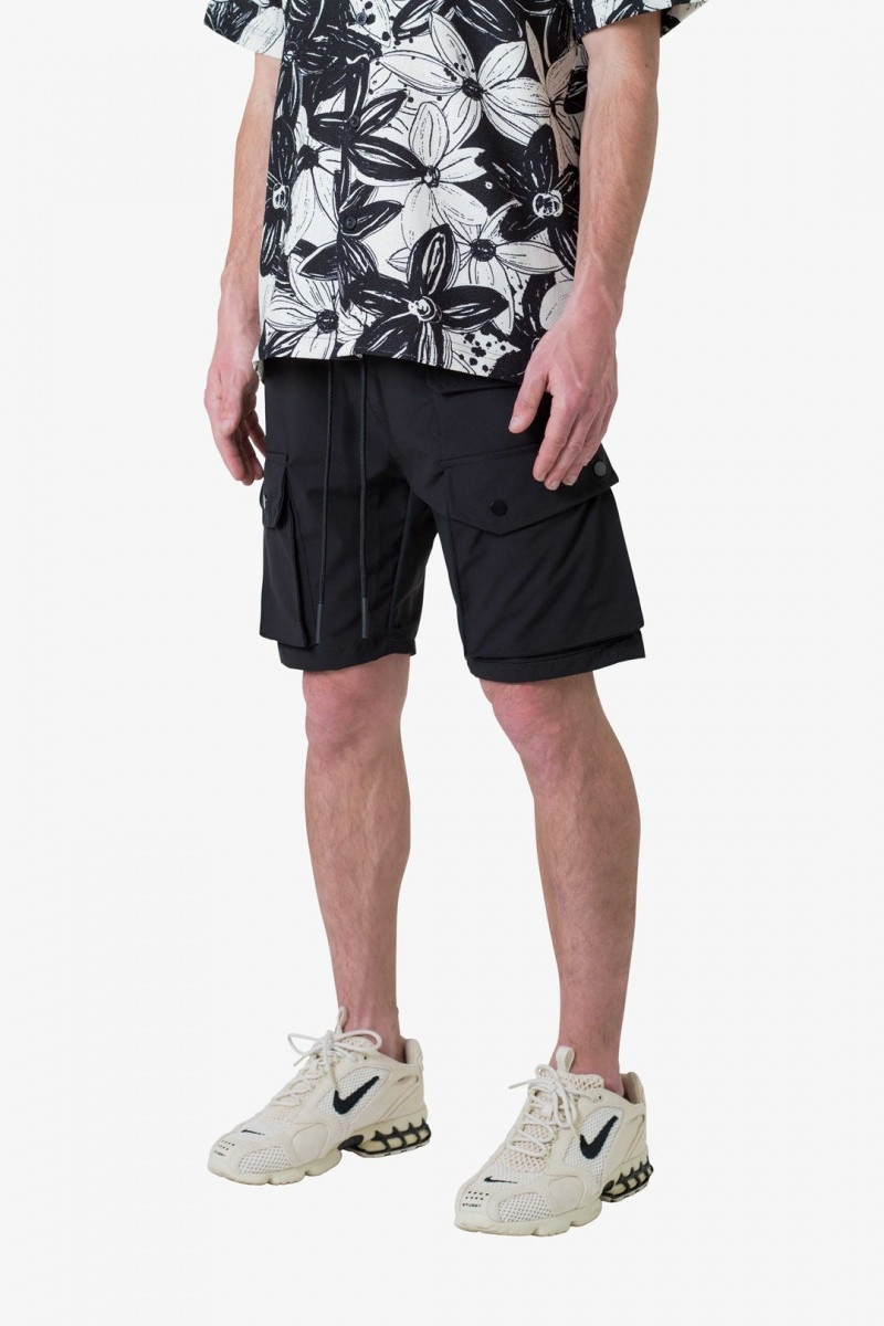 Short Mnml Triple Pocket Cargo Shorts Noir  | IOJ-8594936