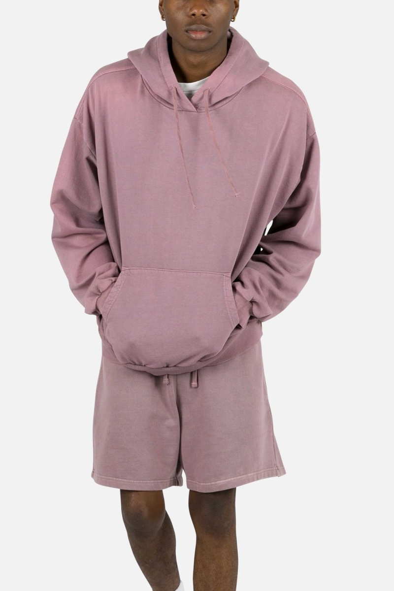 Sweats Mnml Vintage Cropped Hoodie Violette Homme | UGK-3733998