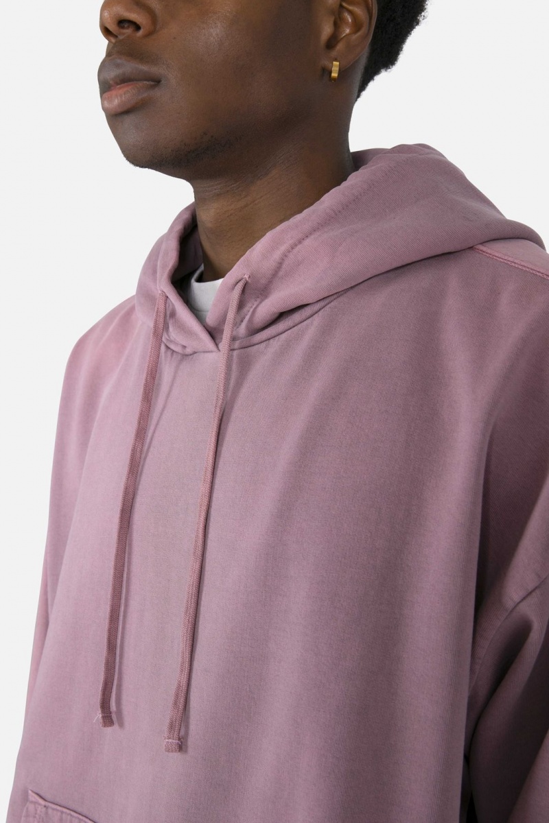 Sweats Mnml Vintage Cropped Hoodie Violette Homme | UGK-3733998