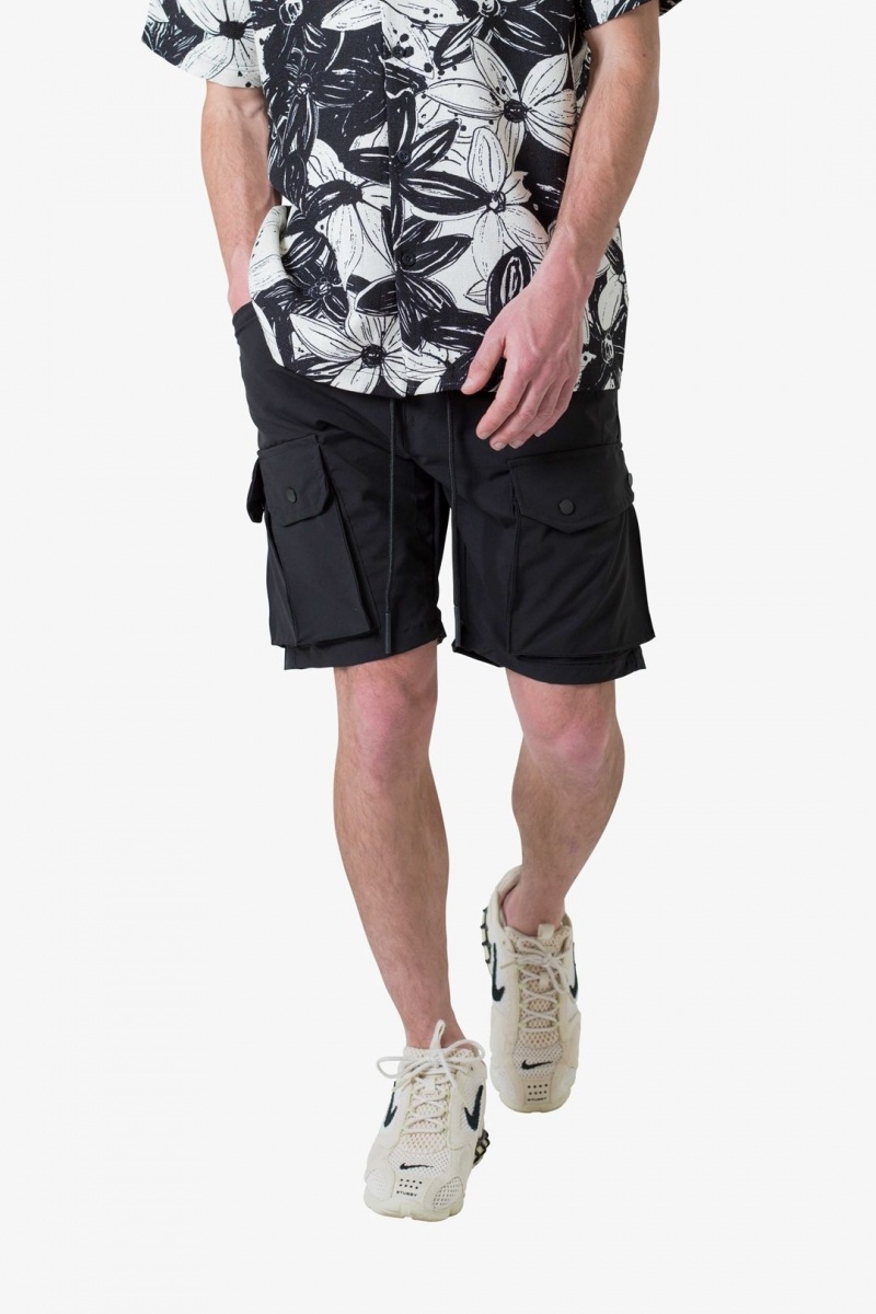 Short Mnml Triple Pocket Cargo Shorts Noir  | IOJ-8594936