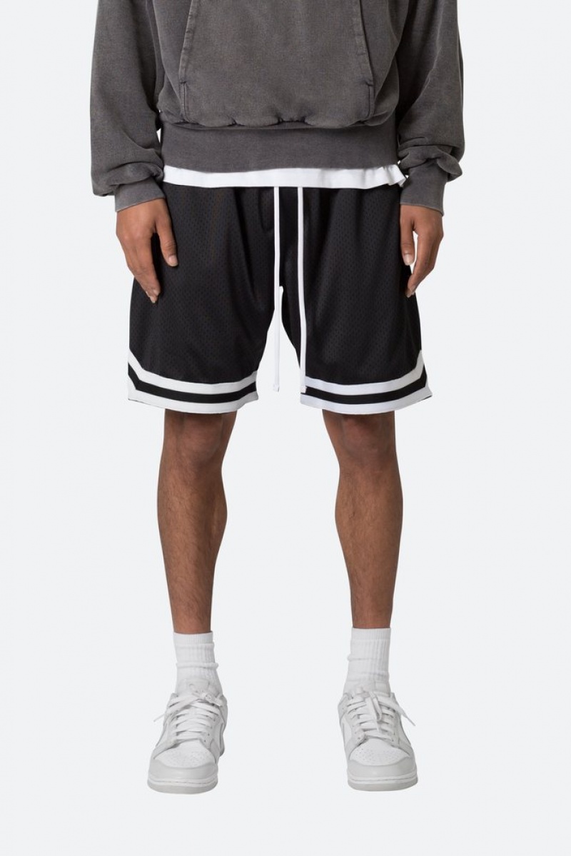 Short Mnml Basic Basketball Shorts Black/White Homme | LMA-6374759