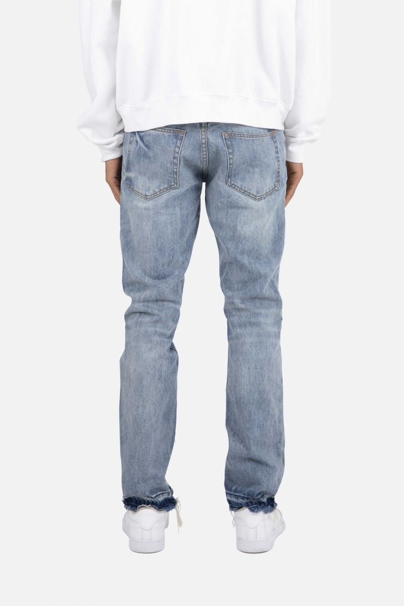 Straight Denim Mnml D198 War Droit Denim Blue/White Homme | GIP-9483104