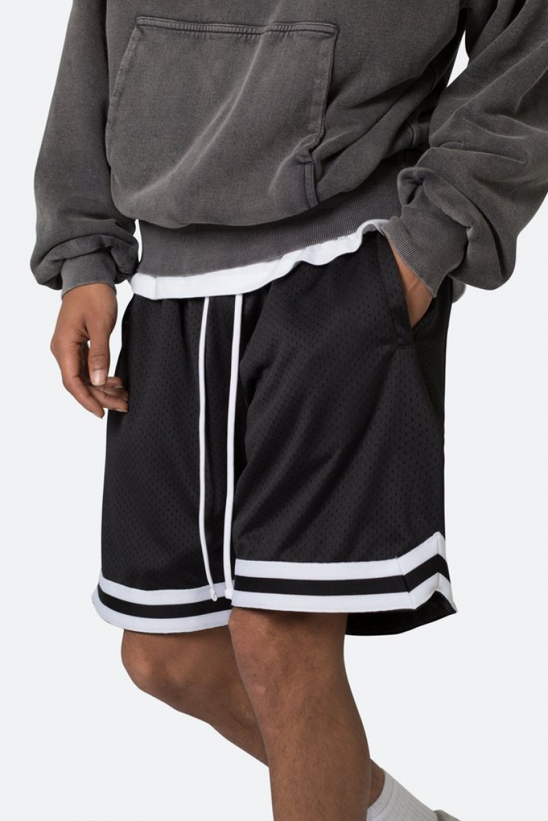 Short Mnml Basic Basketball Shorts Black/White Homme | LMA-6374759