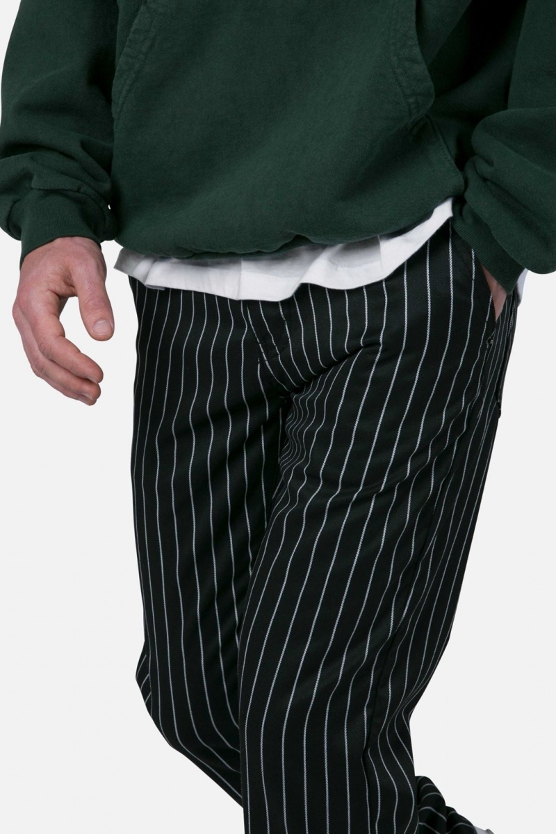 Pants & Chinos Mnml Pinstripe Pants Black/White  | ZOY-2208363