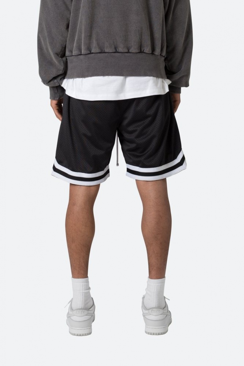 Short Mnml Basic Basketball Shorts Black/White Homme | LMA-6374759