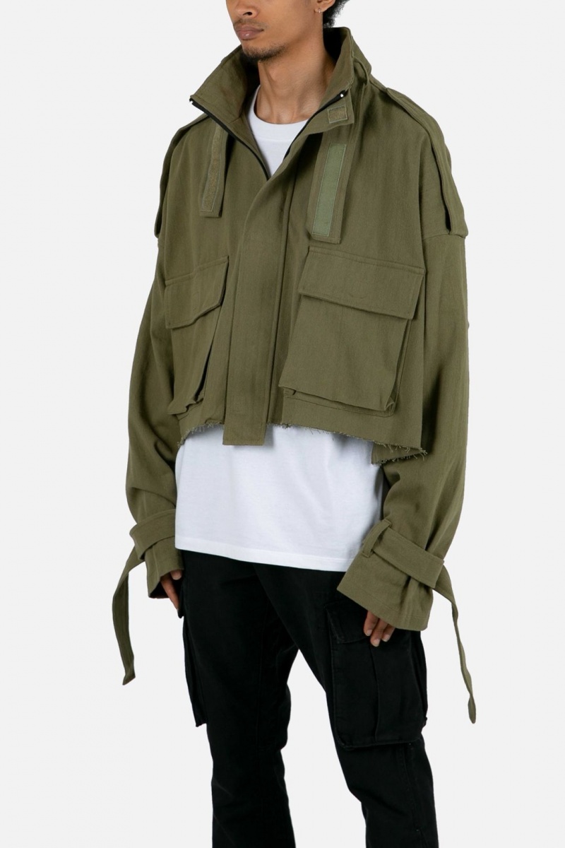 Vestes Mnml Cropped M65 Jacket Vert Olive Homme | TVJ-1057596