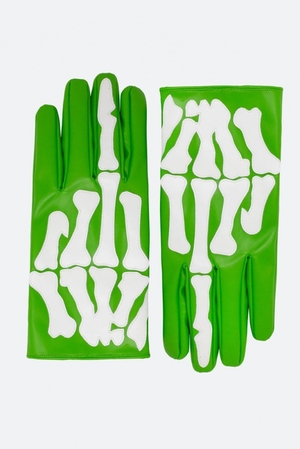 Gant Mnml Skeleton Gloves Green/White  | EID-6699909