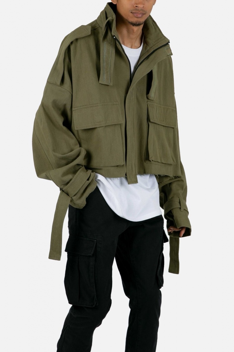 Vestes Mnml Cropped M65 Jacket Vert Olive Homme | TVJ-1057596