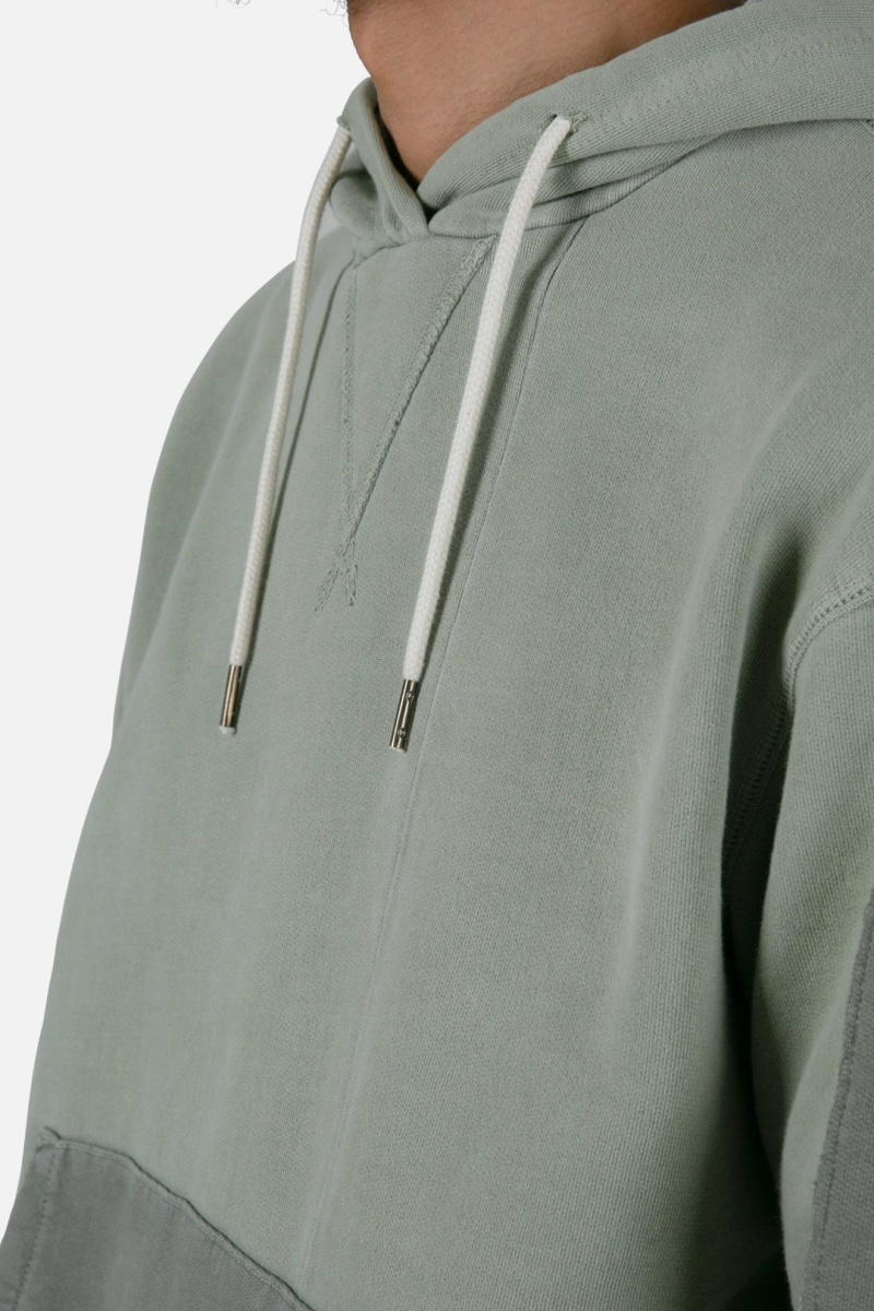 Sweats Mnml Paneled Vintage Hoodie Vert Olive Homme | GJC-7160638