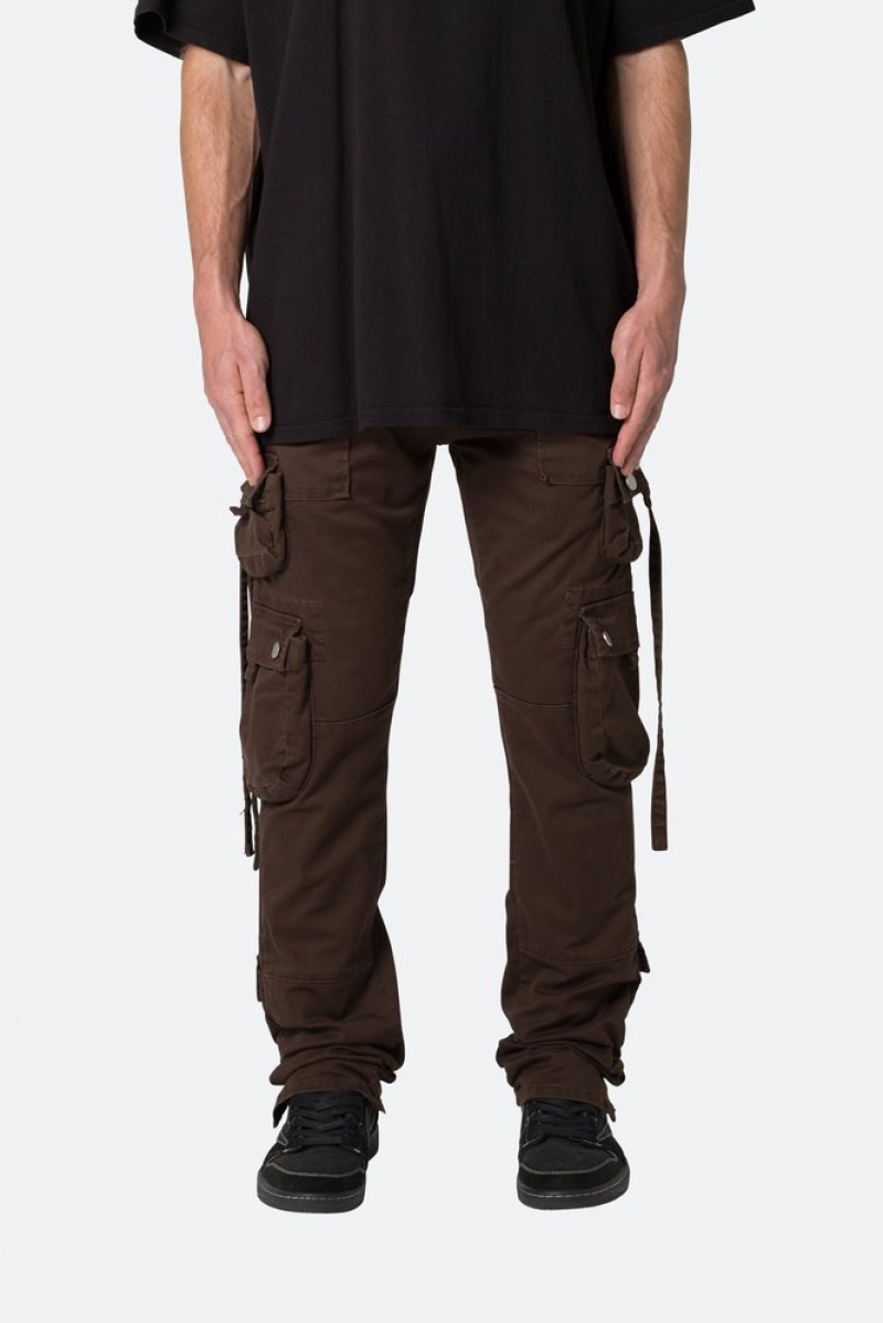 Straight Denim Mnml D152 Cargo Pants Chocolat  | QHL-5025703