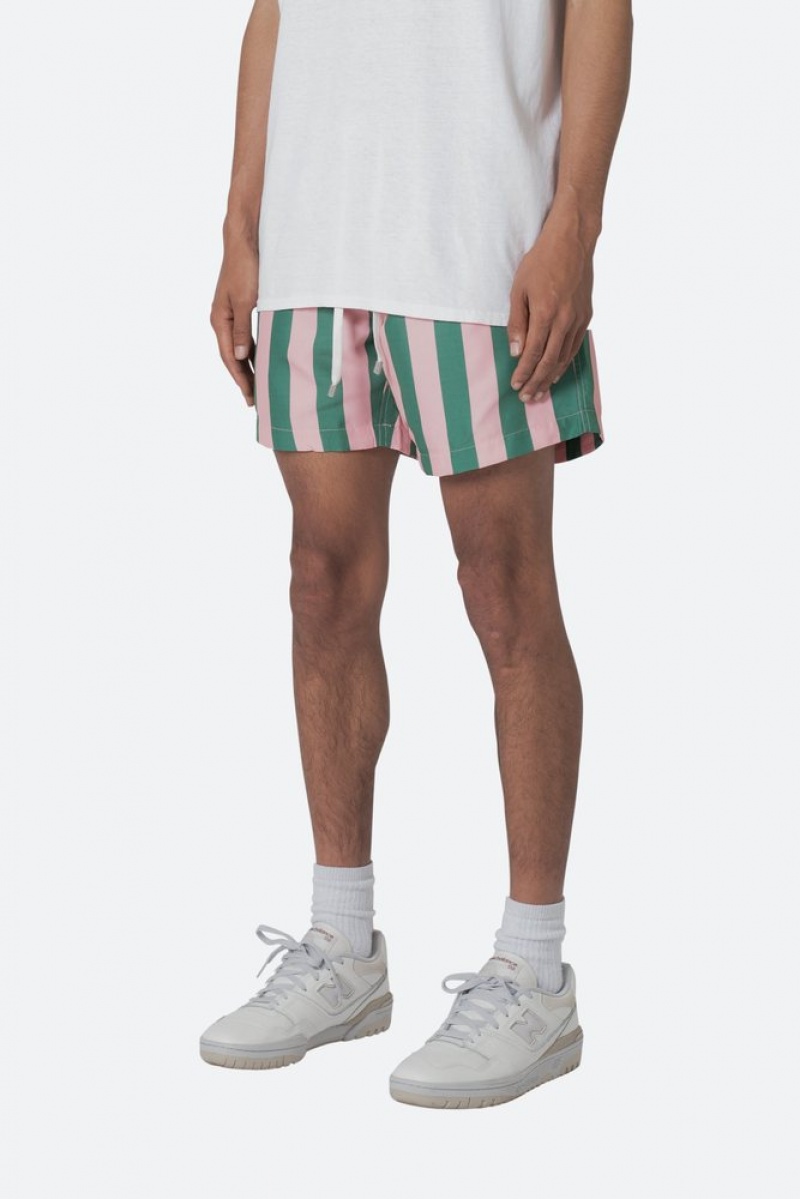 Short Mnml St. Tropez Swim Shorts Pink/Green  | ZYJ-8065796