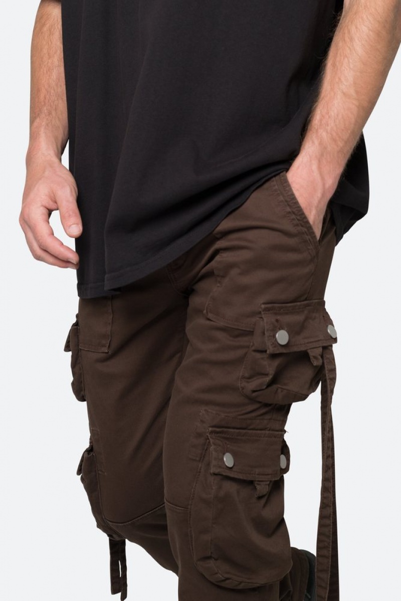 Straight Denim Mnml D152 Cargo Pants Chocolat  | QHL-5025703