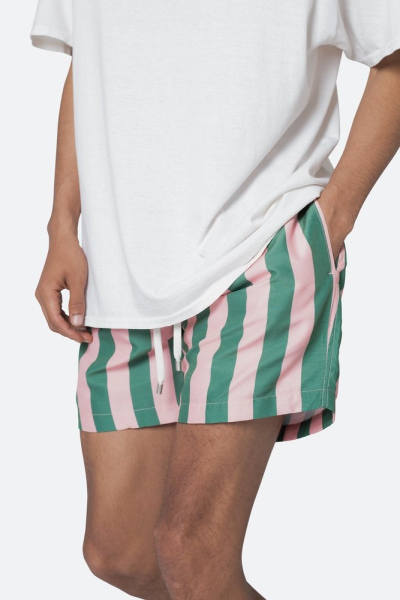 Short Mnml St. Tropez Swim Shorts Pink/Green  | ZYJ-8065796