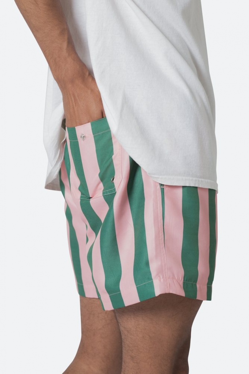 Short Mnml St. Tropez Swim Shorts Pink/Green  | ZYJ-8065796