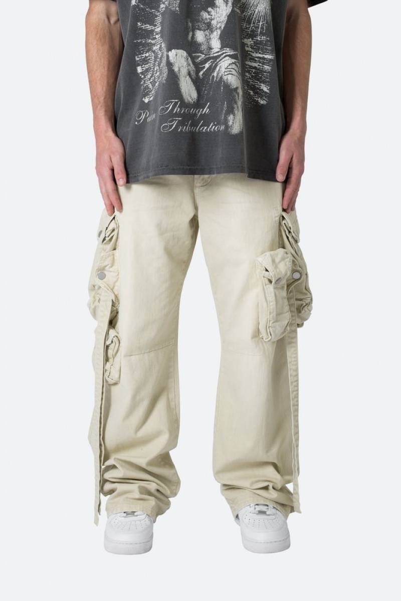 Cargos Mnml Strapped Multi Cargo Pants Kaki  | NHM-4194171