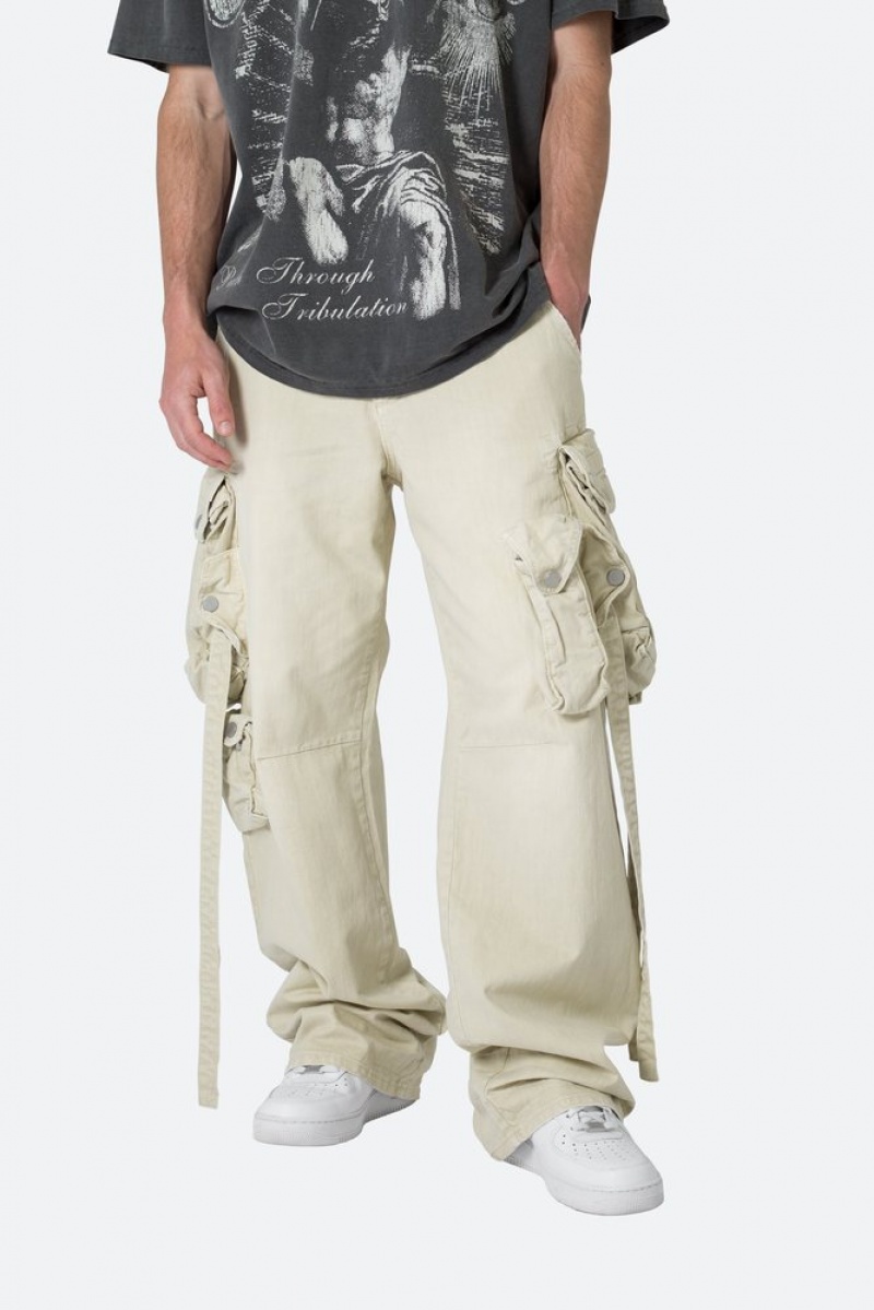 Cargos Mnml Strapped Multi Cargo Pants Kaki  | NHM-4194171