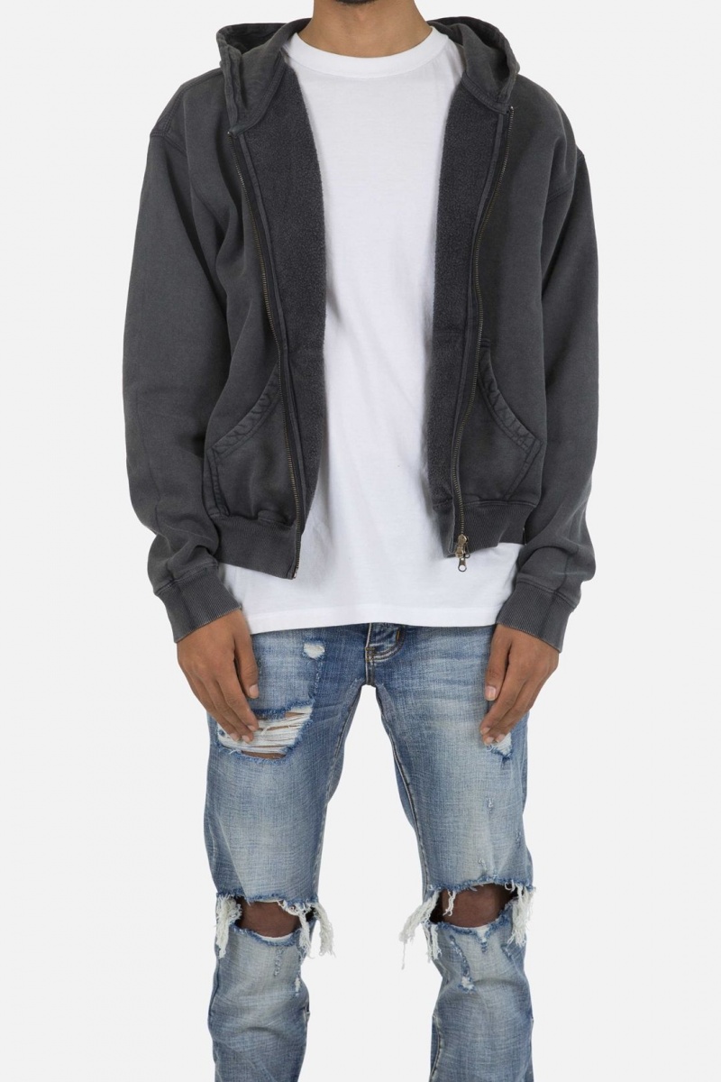 Sweats Mnml Basic Zip Up Hoodie Noir Homme | WIM-5128539