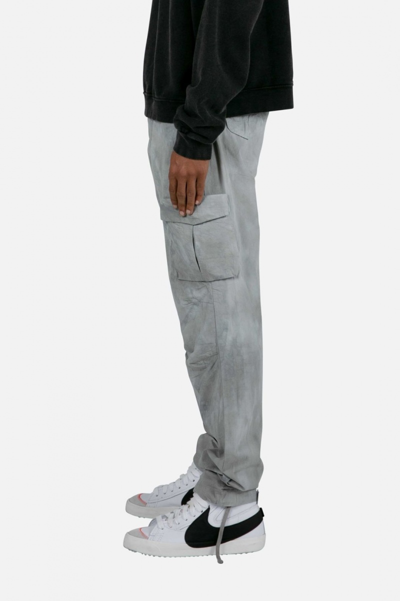 Cargos Mnml Washed Camo Cargo Pants Grey/White Homme | JYJ-9429269