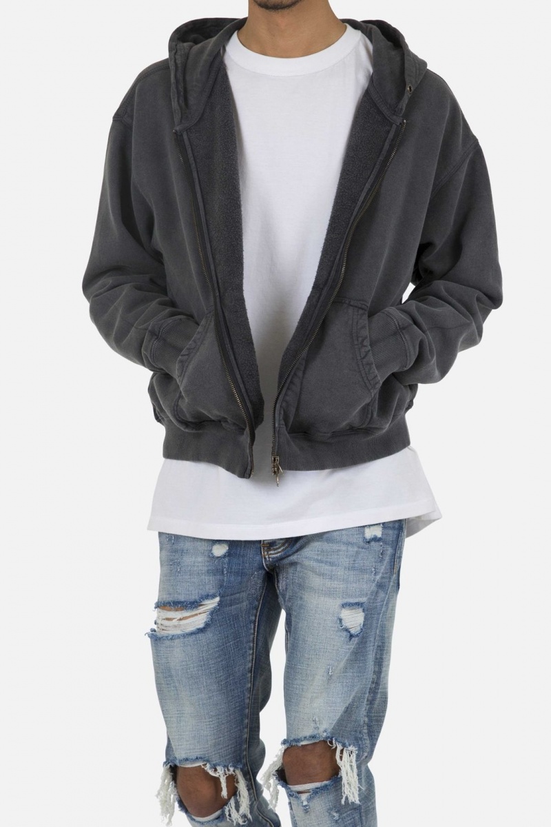 Sweats Mnml Basic Zip Up Hoodie Noir Homme | WIM-5128539